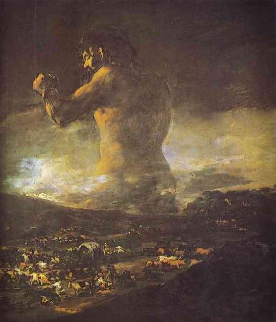 Francisco Jose de Goya The Colossus. oil painting image